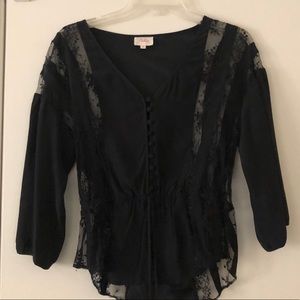 Lace Silk Parker Blouse